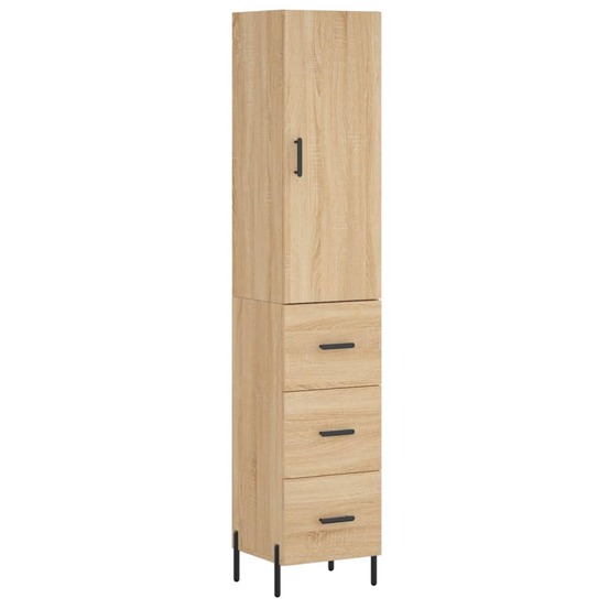 Buffet bahut commode armoire meuble de rangement organisateur cuisine salle de séjour salon haut sonoma 34,5 x 34 x 180 cm bo