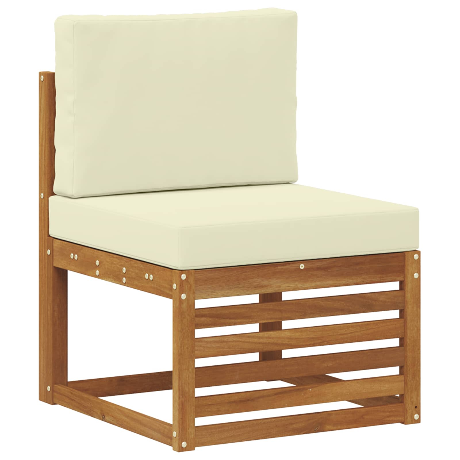 Sofa de milieu extérieur bois d'acacia massif naturel