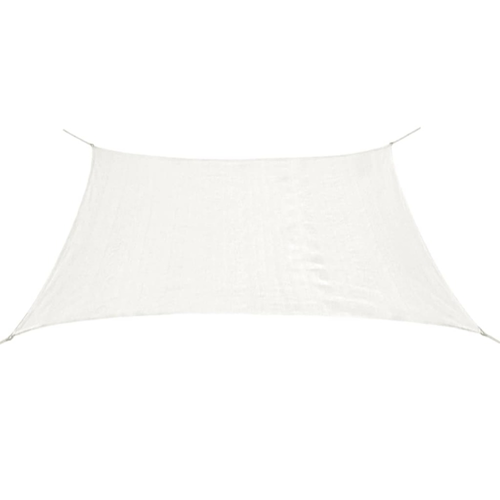 Voile toile d'ombrage parasol pehd carré 2 x 2 m blanc