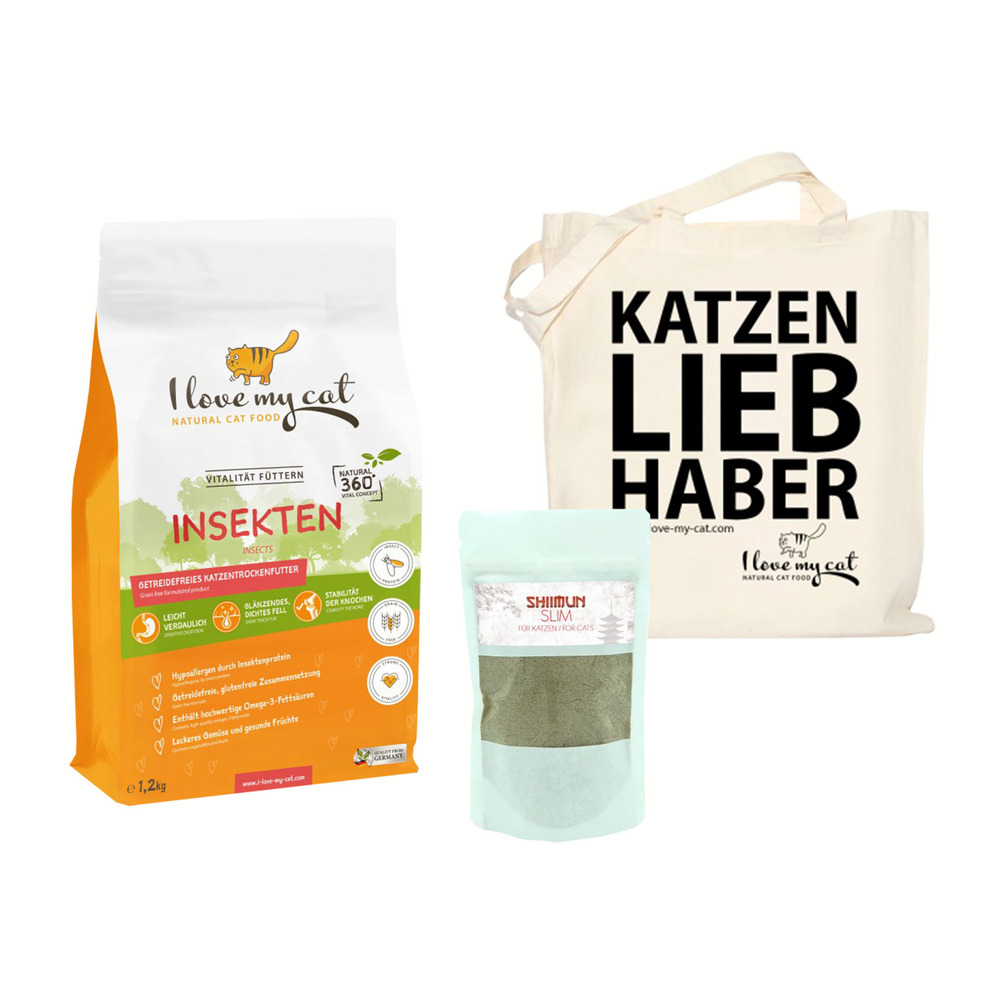 Kit alimentaire avec croquettes pour chats sensibles à l'alimentation et ayant des problèmes de poids