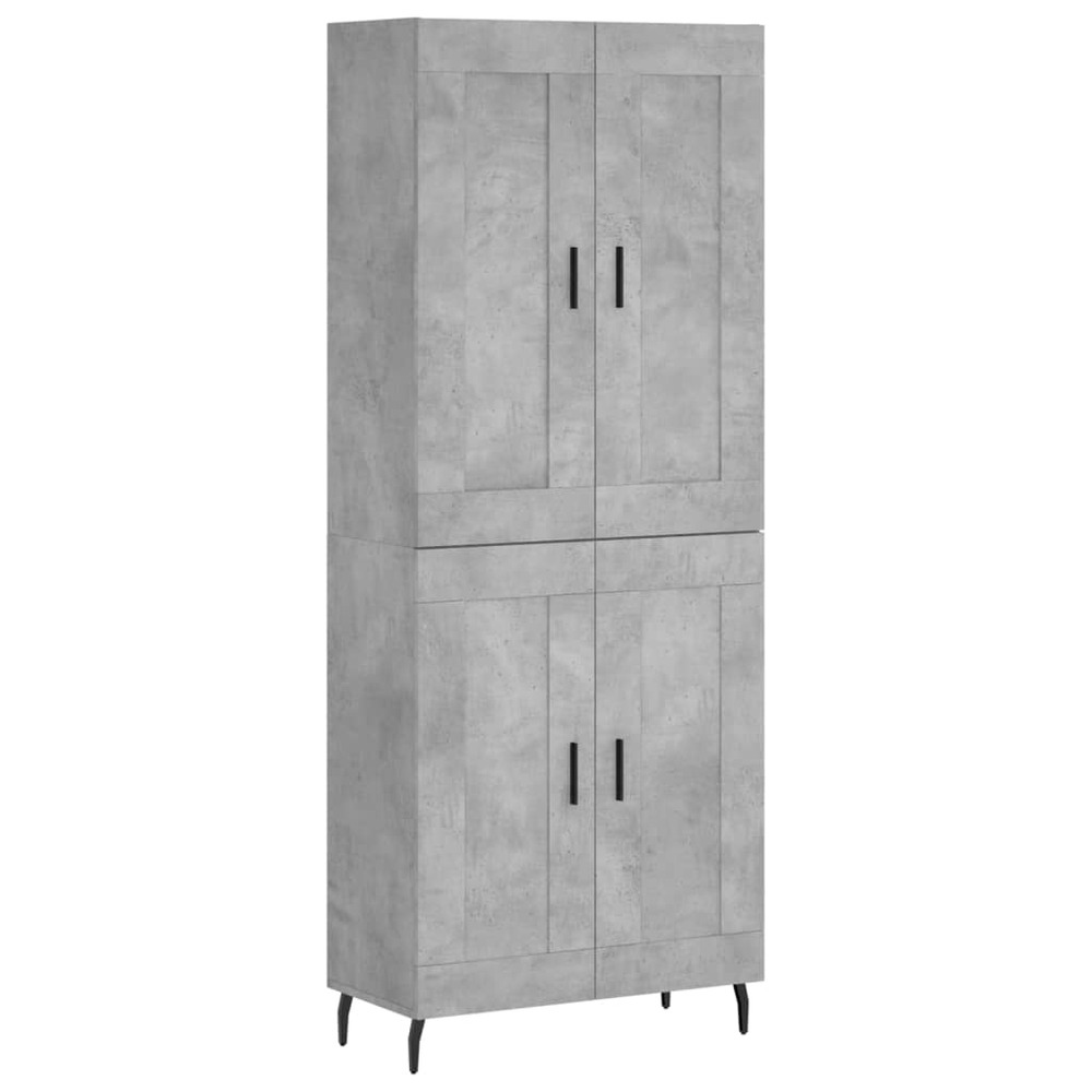 Buffet bahut commode armoire meuble de rangement organisateur cuisine salle de séjour salon haut 69,5 x 34 x 180 cm bois d'in