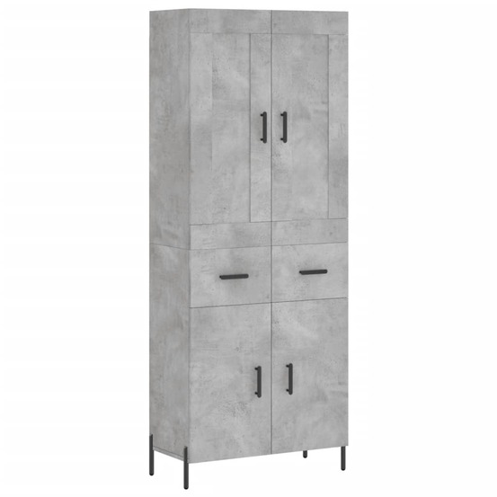 Buffet bahut commode armoire meuble de rangement organisateur cuisine salle de séjour salon haut 69,5 x 34 x 180 cm bois d'in