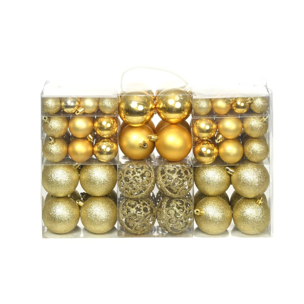 Ensemble de boules de NoÃ«l 100 pcs 6 cm DorÃ©