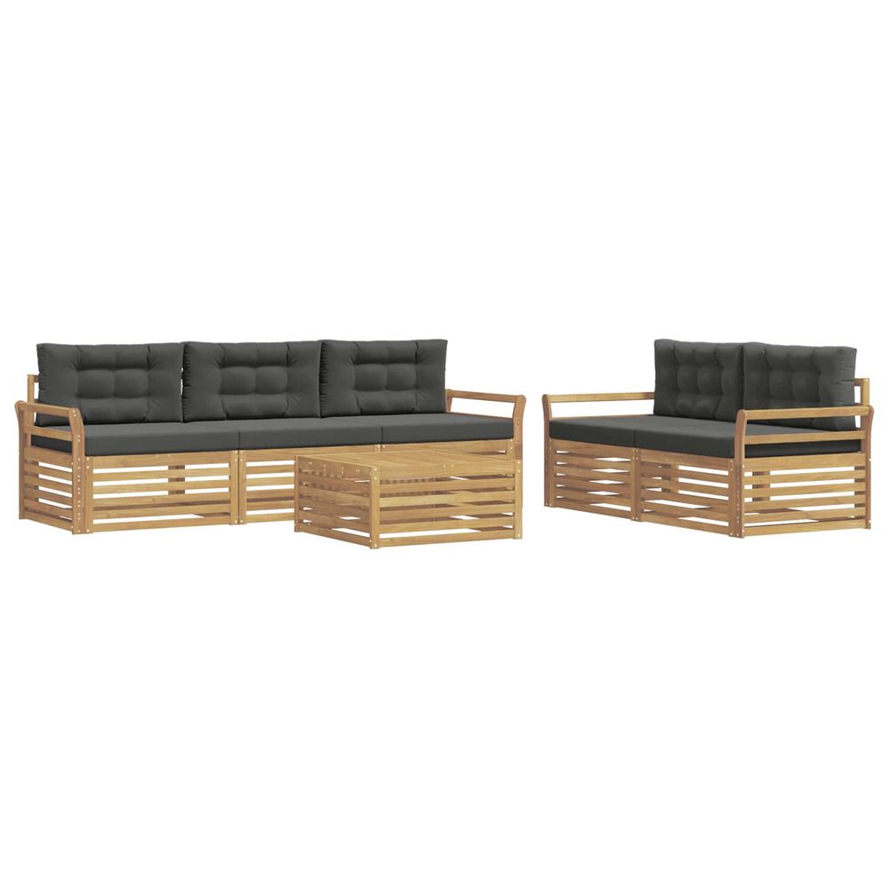 Ensemble de canapés d'extérieur 6 pc blanc et anthracite