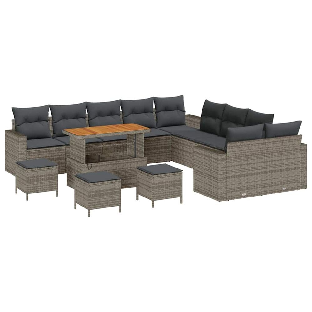 Ensemble de canapé de jardin 18 pc 11-nombre de places gris
