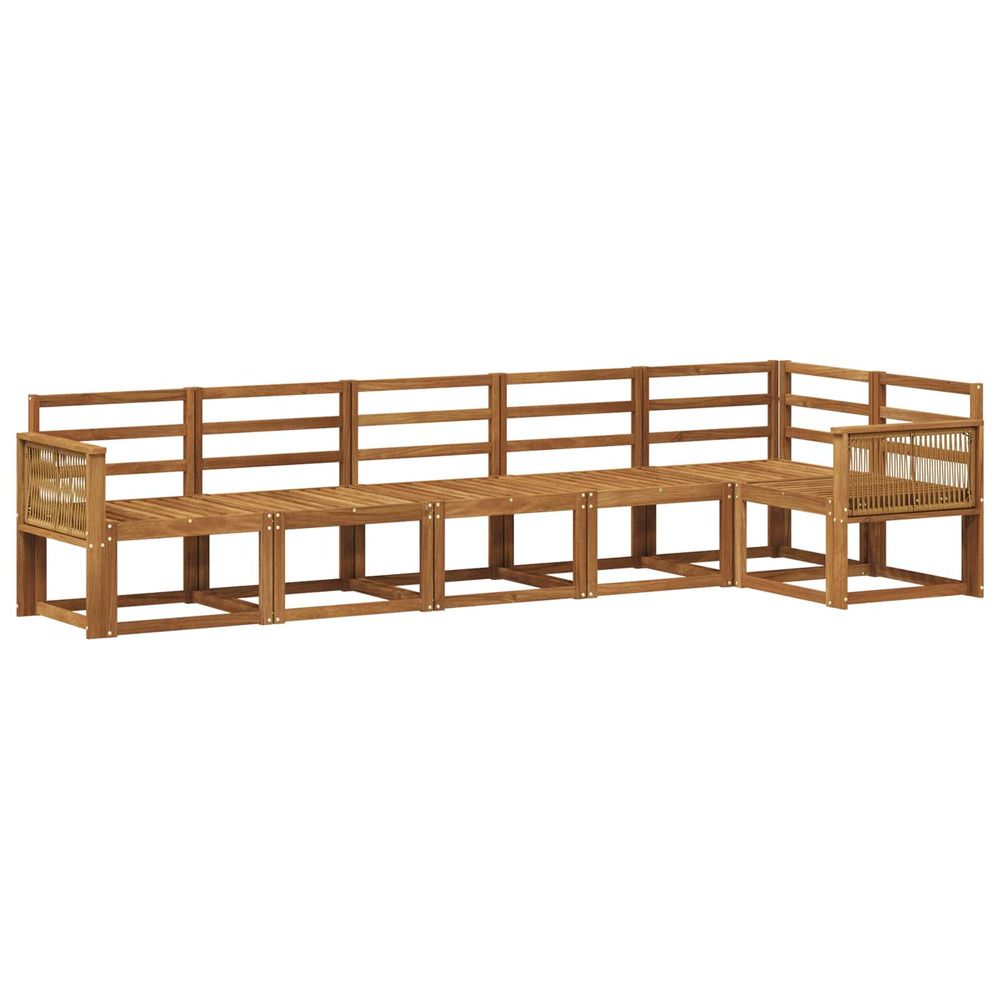 Ensemble de canapés d'extérieur 6 pcs naturel