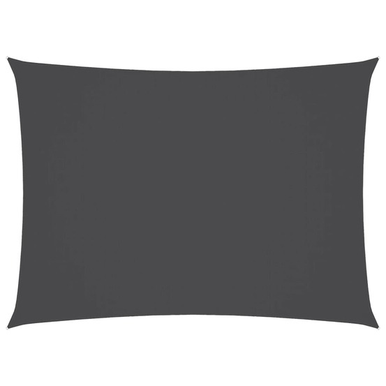 Voile de parasol tissu oxford rectangulaire 2,5x4,5m anthracite