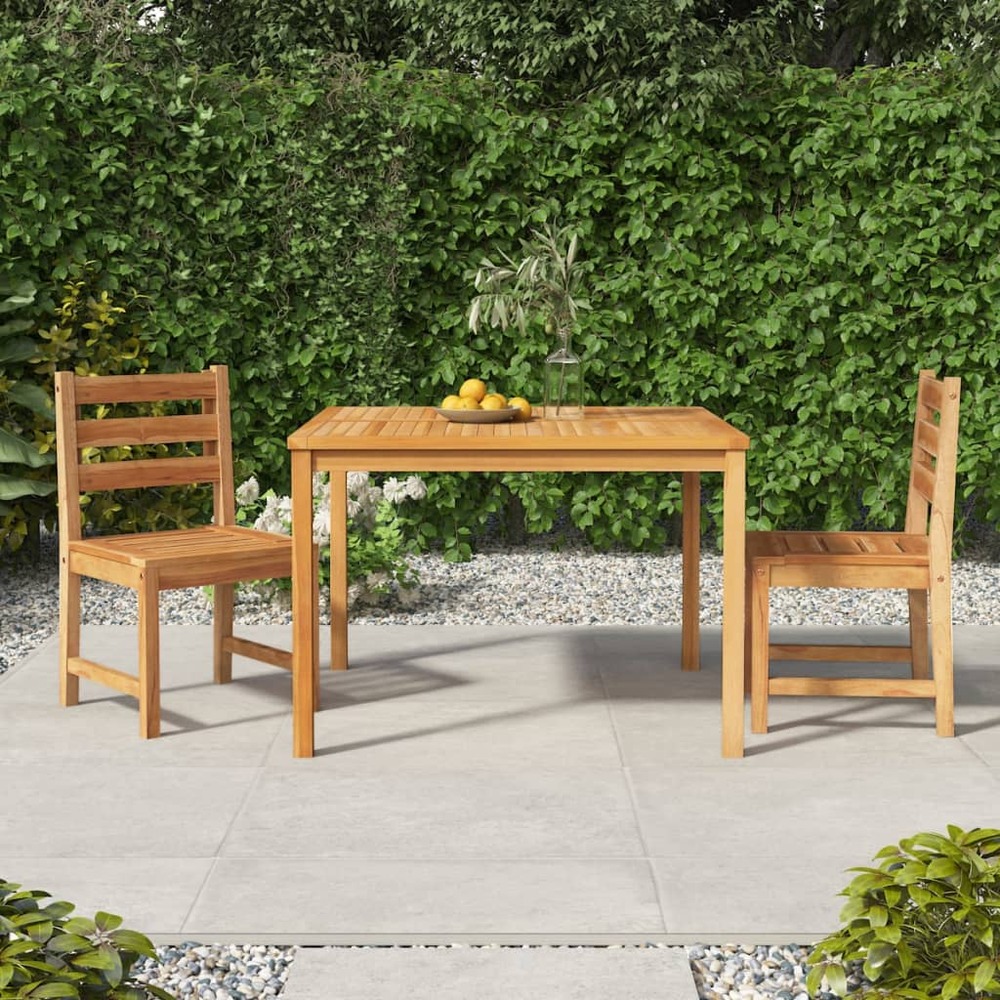 Ensemble à manger de jardin 3 pcs bois de teck massif
