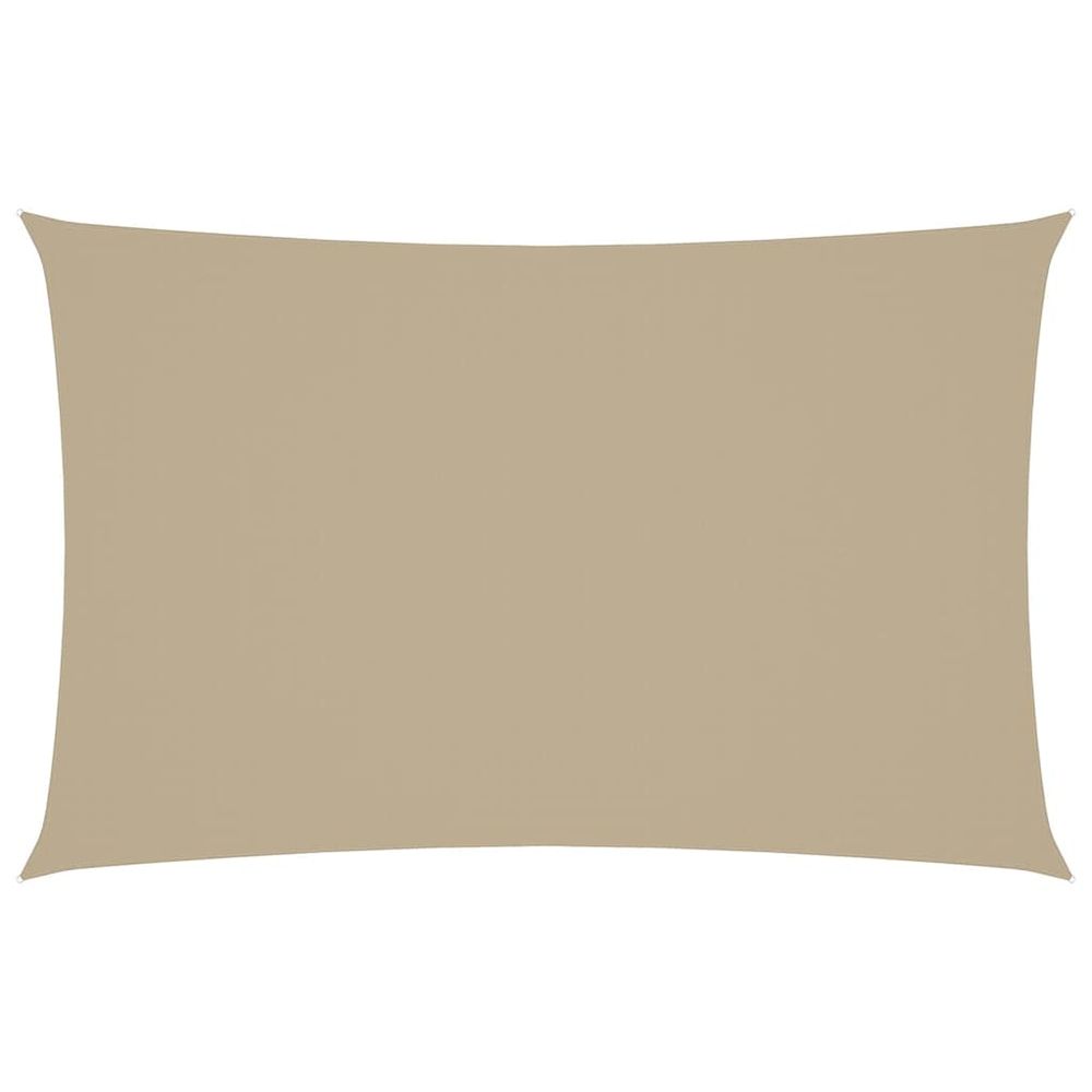 Voile de parasol tissu oxford rectangulaire 2,5x5 m beige