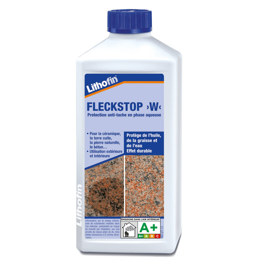 Lithofin fleckstop w 500 ml - hydrofuge anti-taches pierre naturelle sans solvant