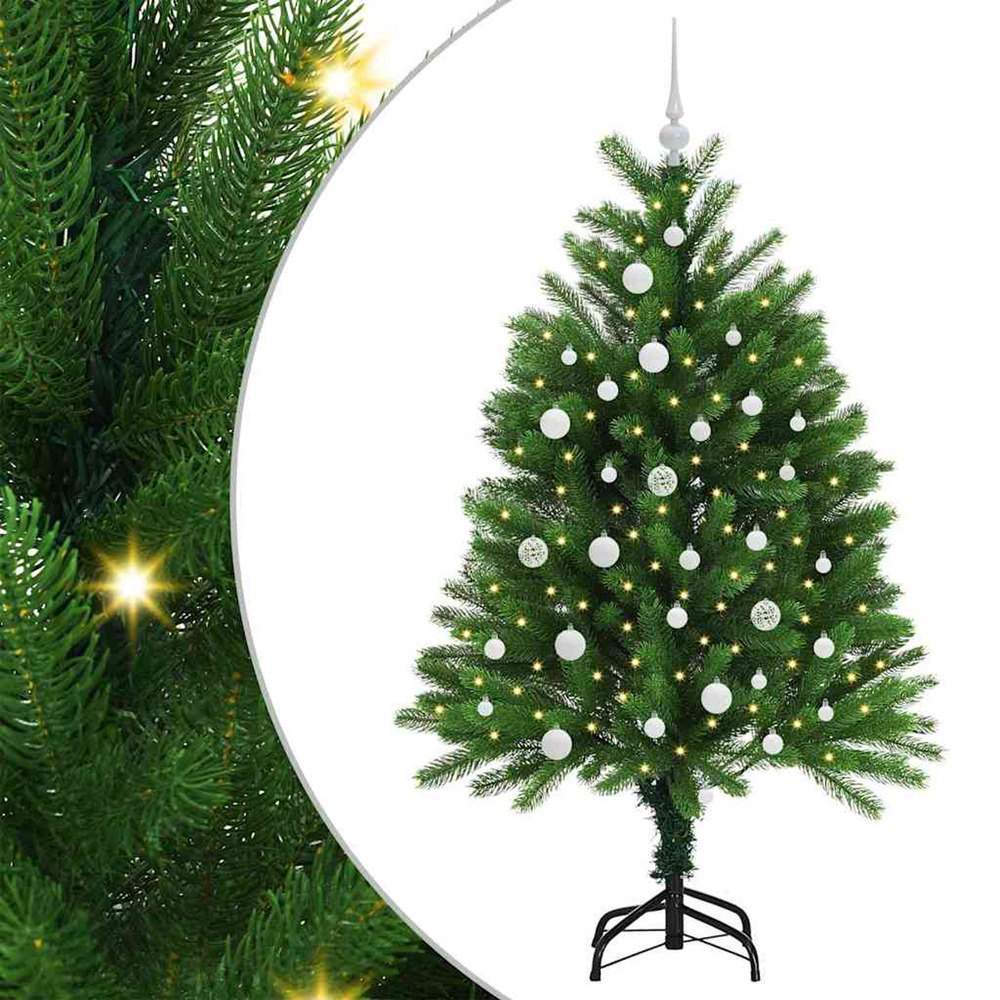 Sapin de noël avec 150 led avec support vert 120 cm pe