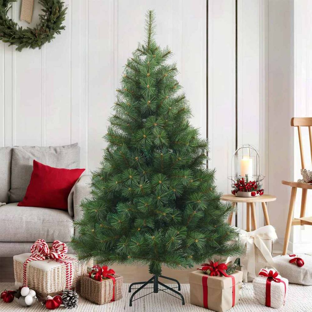 Sapin de noël artificiel pvc et acier à montage facile pour fêtes vert 150 cm