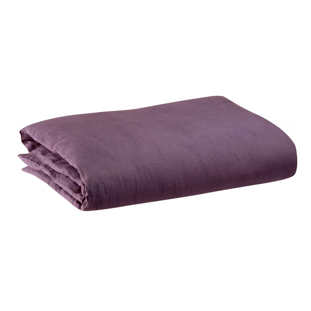Housse de couette stonewashed zeff raisin 240 x 220 cm