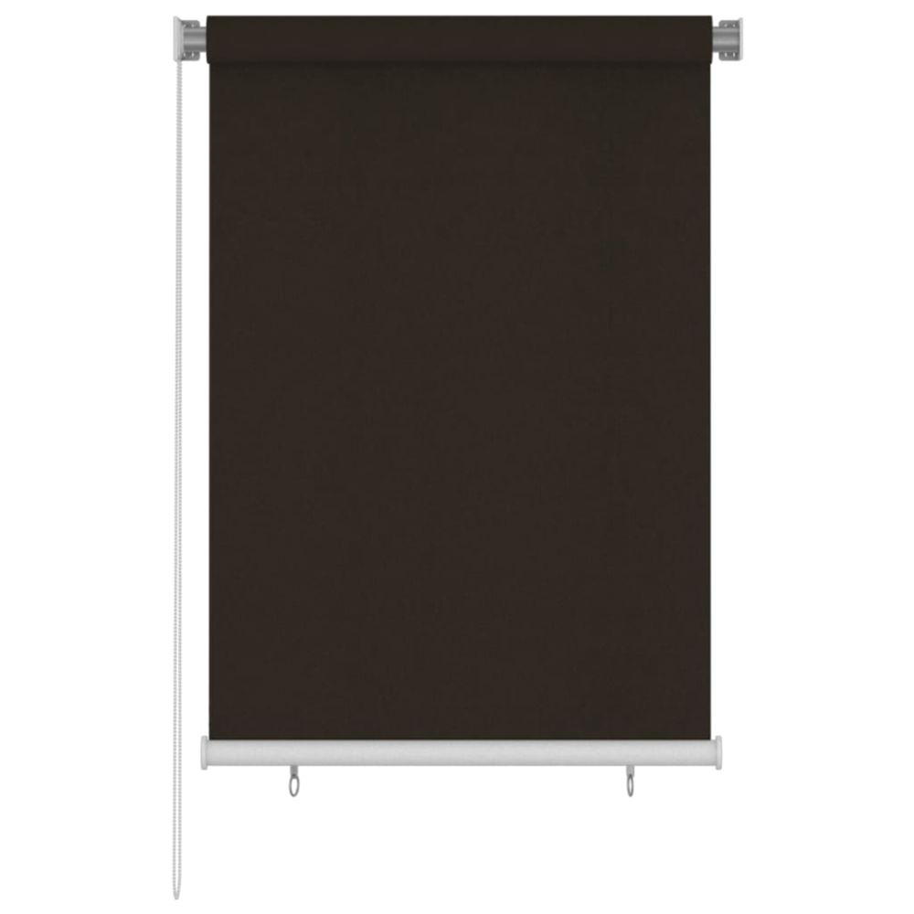 Store roulant d'extérieur 100x140 cm marron pehd