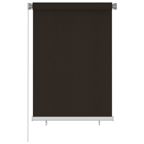 Store roulant d'extérieur 100x140 cm marron pehd