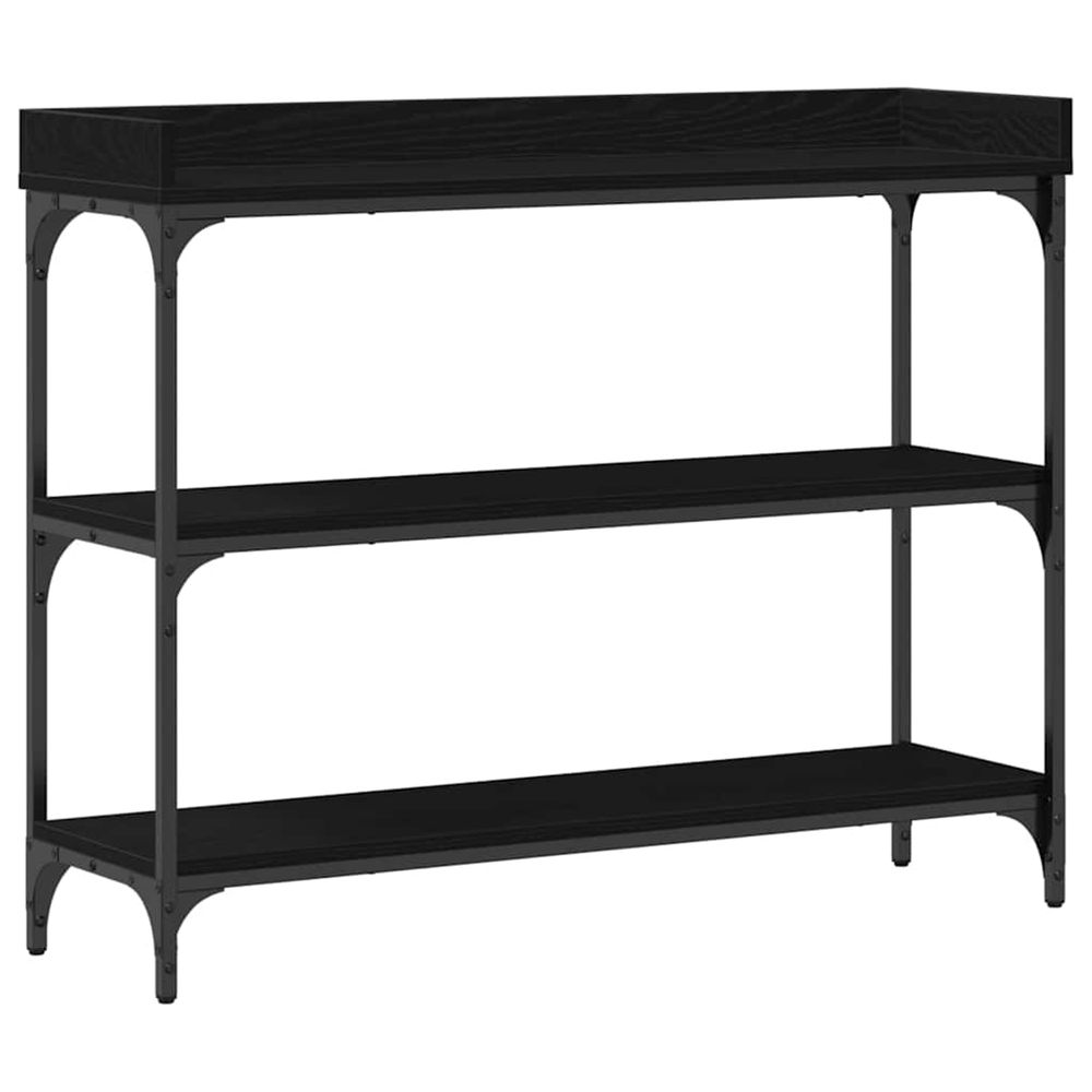 Table console chêne noir 100 x 30 x 80 cm