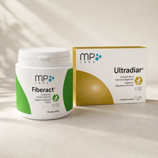 Pack transit régulier & flore - fiberact + ultradiar biotic - mp labo 1 pack