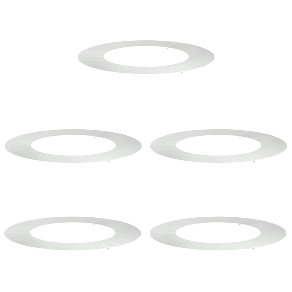 Adapté pour anneaux d'arbre plats 5 pc argent ø50/80 cm
