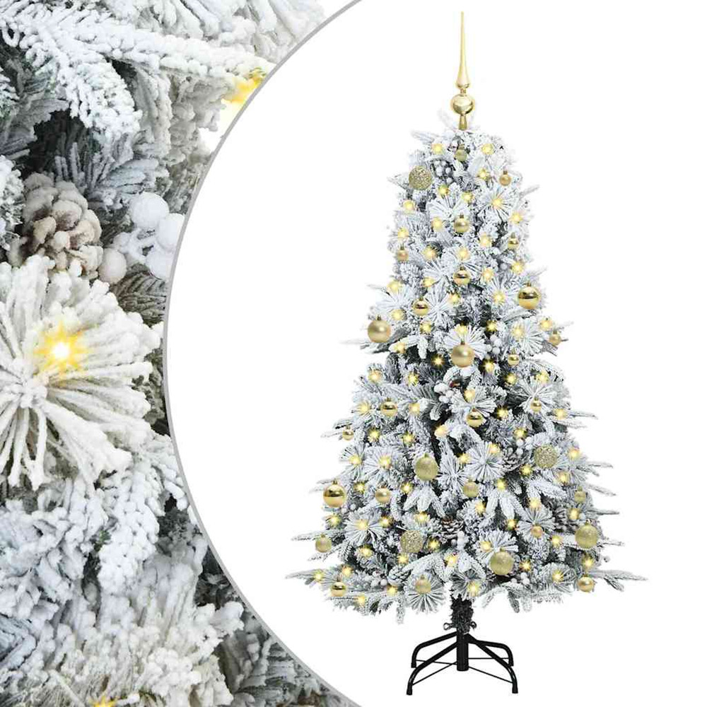 Sapin de noël artificiel à branches articulées blanc 150 cm