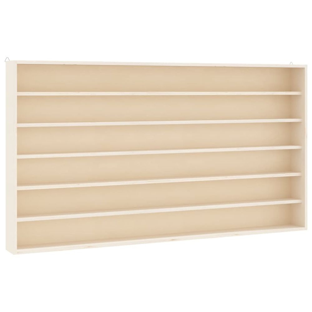 Vitrine de collection en bois avec 6 étagères 80x8,5x55 cm