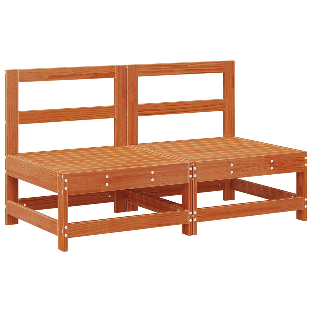 Sofa de jardin milieu pin massif brun ciré 124 x 62 x 70,5 cm