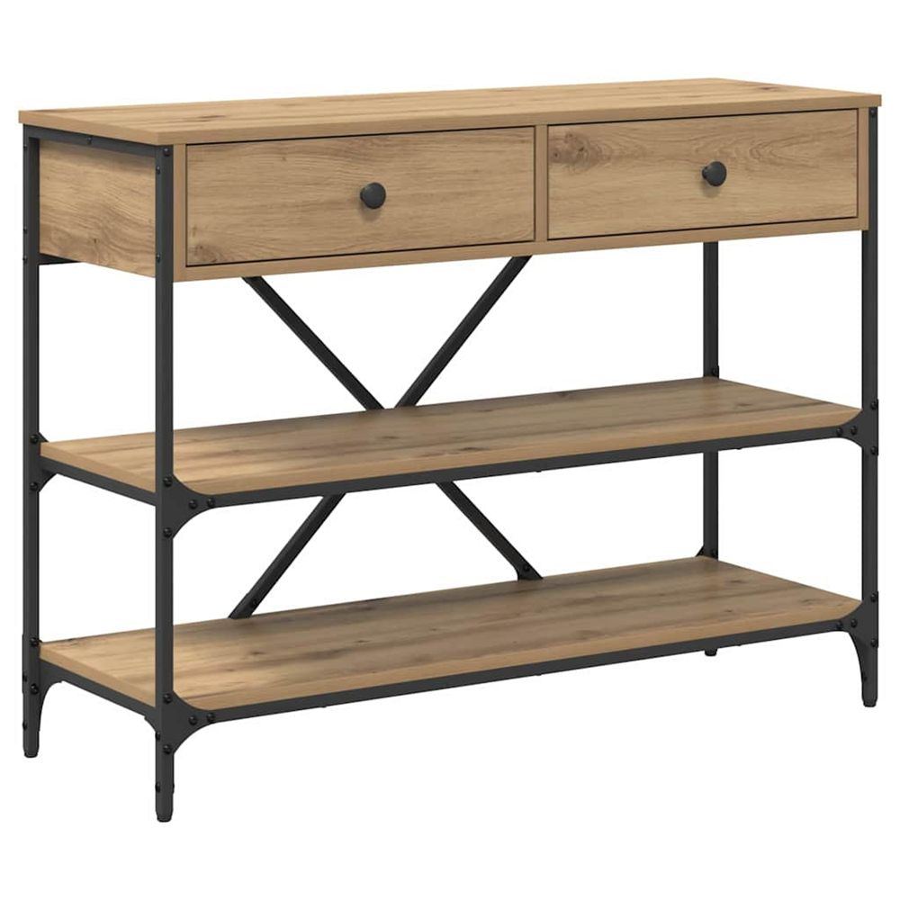 Table console marron 100 x 34,5 x 75 cm bois