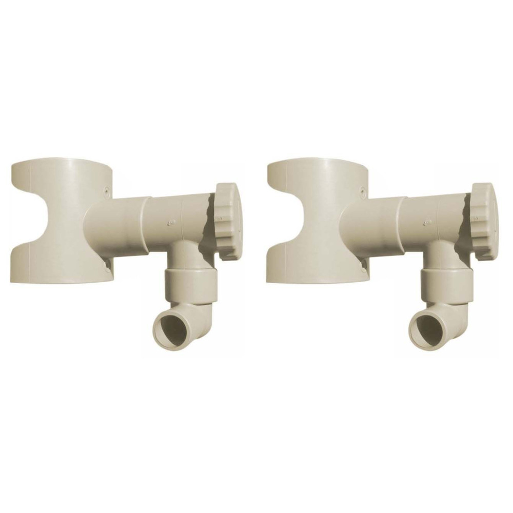 Récupérateur d'eau pour gouttière circulaire (lot de 2) sable