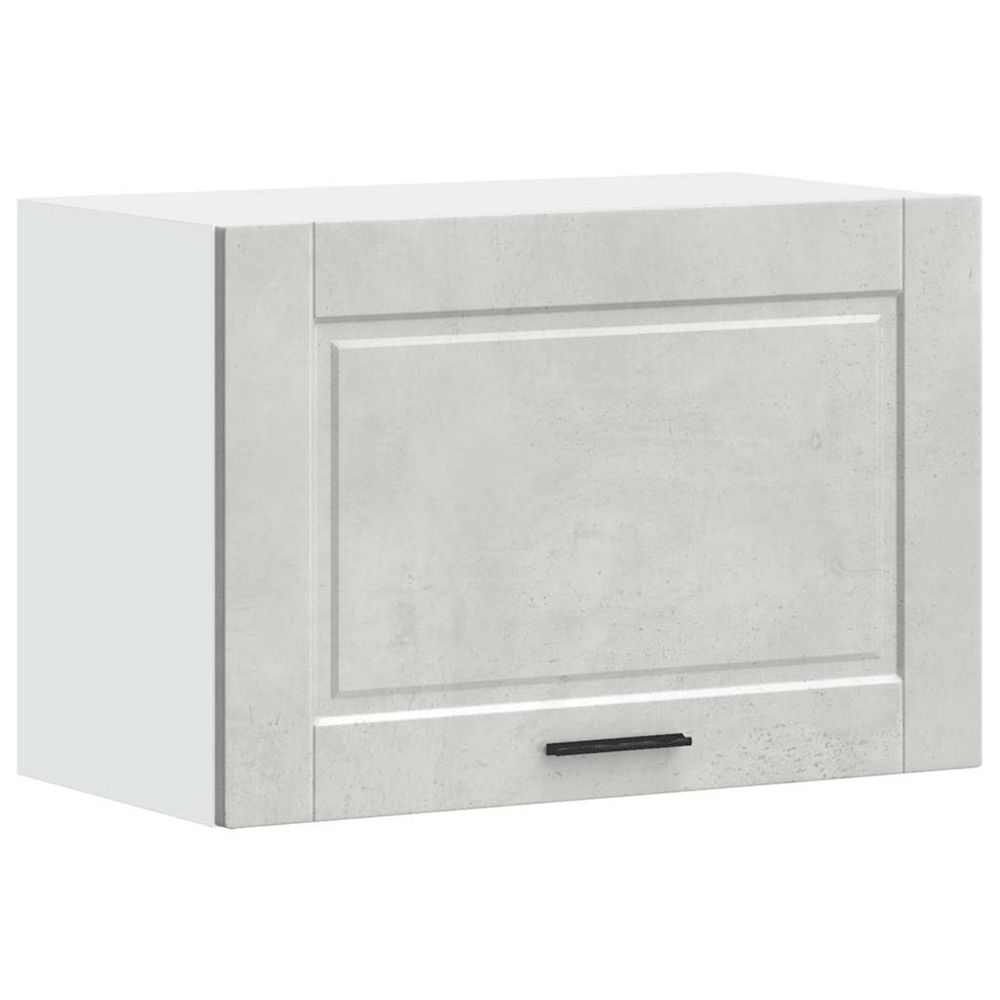 Armoire murale de cuisine porto gris béton bois d'ingénierie