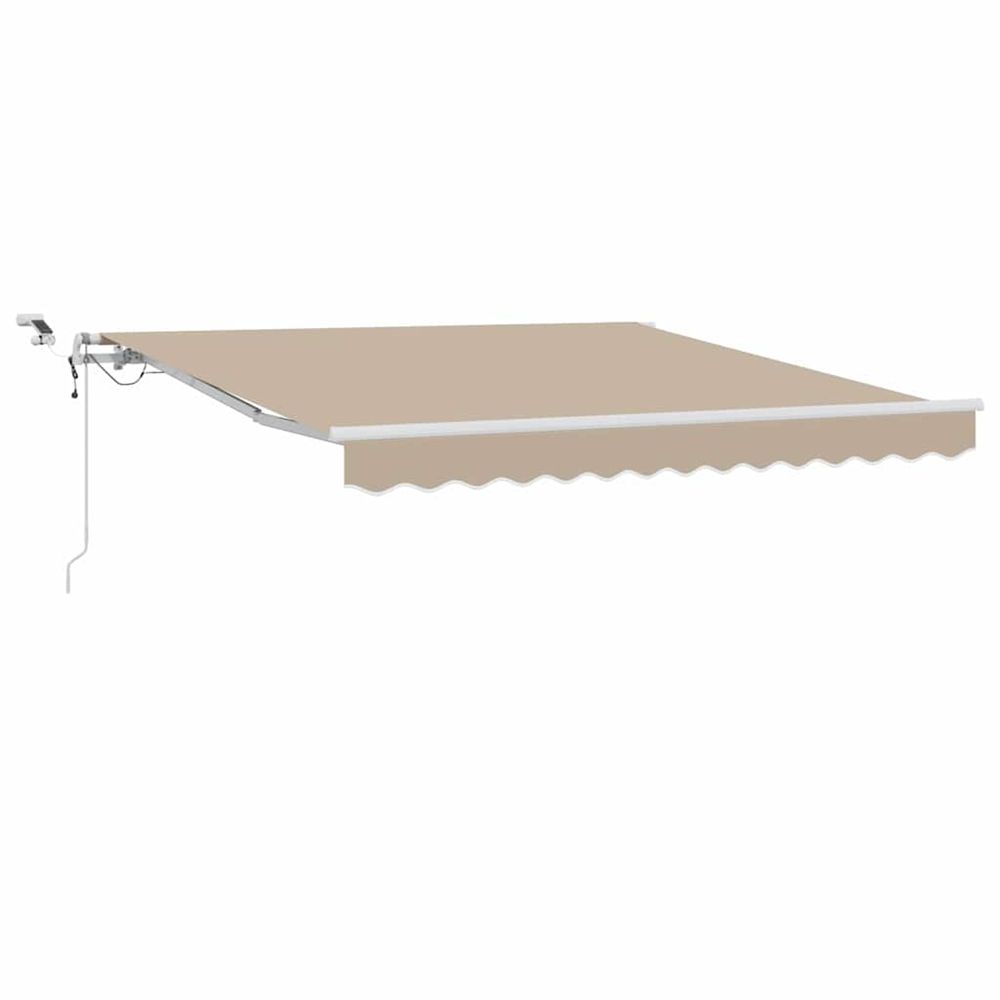 Auvent rétractable beige 300 x 250 cm polyester