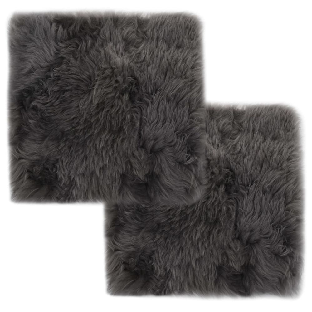 COUSSINS DE CHAISE 2 PCS GRIS-(869859)