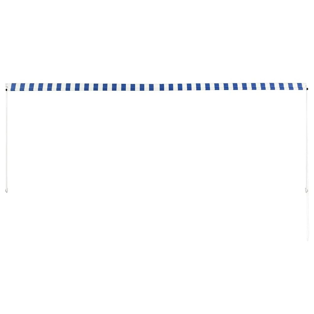 Auvent rétractable 350x150 cm bleu et blanc