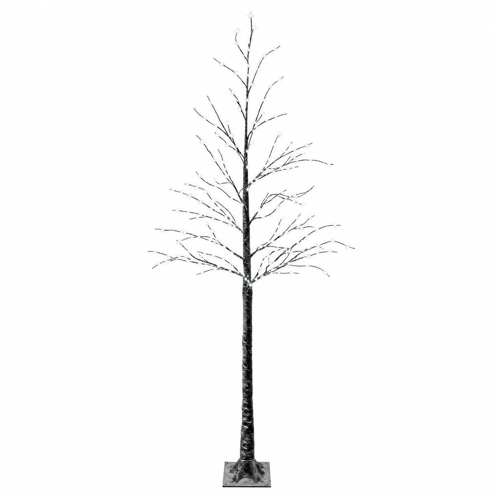 Sapin de noël enneigé avec led marron 25 x 25 x 210 cm