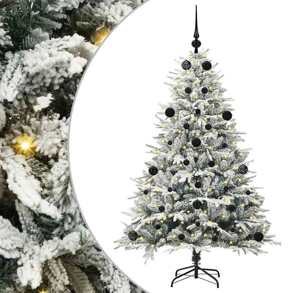 Arbre de noël artificiel pré-éclairé avec ensemble de boules
