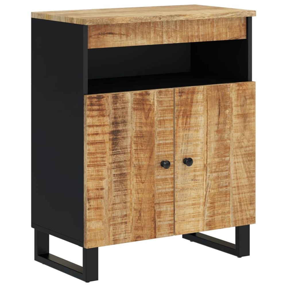 Buffet bahut commode armoire meuble de rangement organisateur cuisine salle de séjour salon avec 2 portes 60 x 33 x 75 cm boi