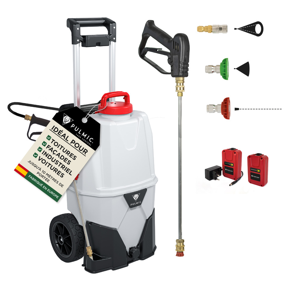 Pulvérisateur Électrique Industriel 35L avec 2 Batteries Lithium – Idéal pour le Nettoyage de Toitures, Désinfection et Dégraissage