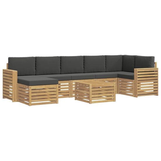 Ensemble de canapés d'extérieur 8 pc blanc et anthracite