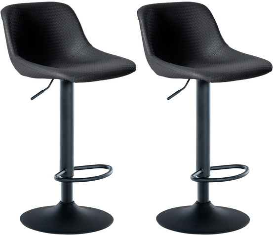 Lot de 2 tabourets de bar loft simili cuir