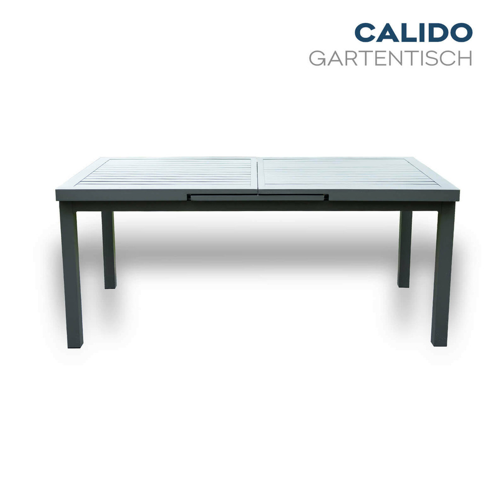 Home deluxe - table de jardin extensible - calido - env. 180 (240) x 97,5 x 76,5 cm - piètement et plateau, piètement en aluminium,