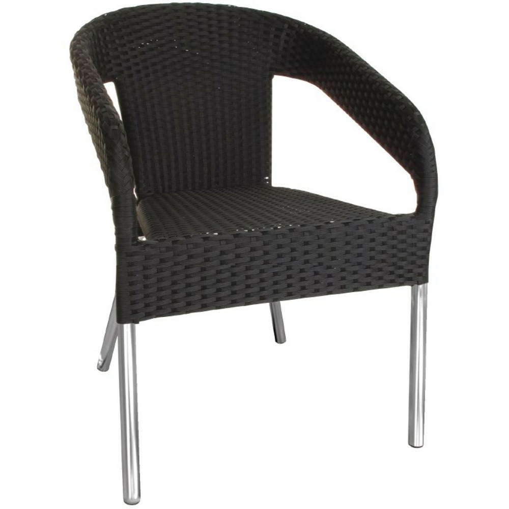 Fauteuils bistro en rotin bolero - lot de 4
