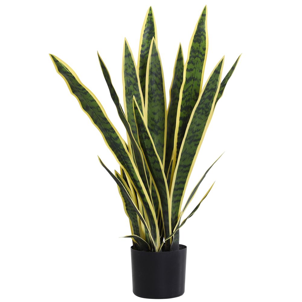 Plante artificielle sansevieria pe intérieur extérieur branches flexibles 77cm