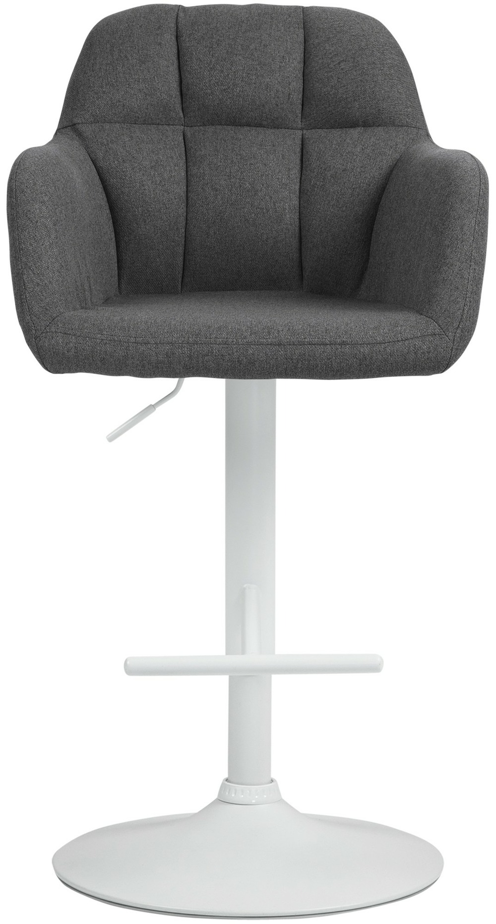 Tabouret de bar natoma tissu blanc