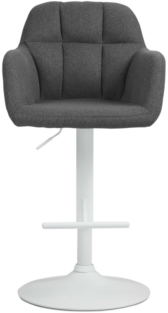 Tabouret de bar natoma tissu blanc