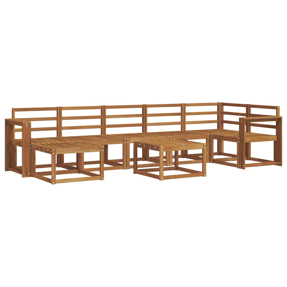 Ensemble de canapés d'extérieur 8 pcs naturel