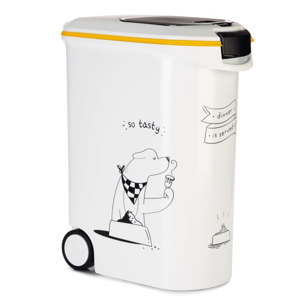 Récipient alimentaire à roulettes dinner is served chiens 54 l