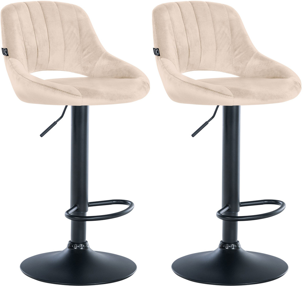 Lot de 2 tabourets de bar milet velours b