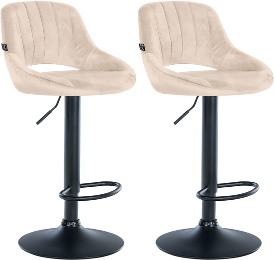 Lot de 2 tabourets de bar milet velours b