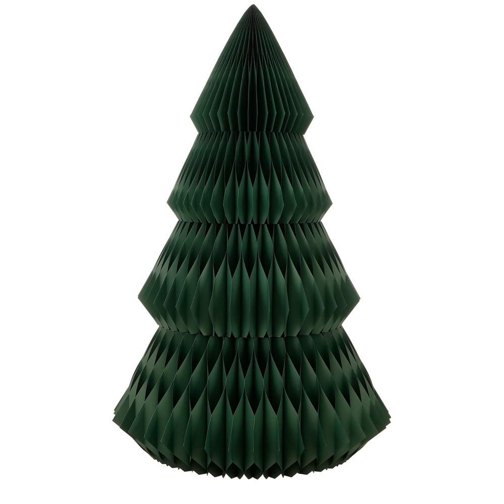 Mica decorations - décoration sapin de noël en papier vert h212