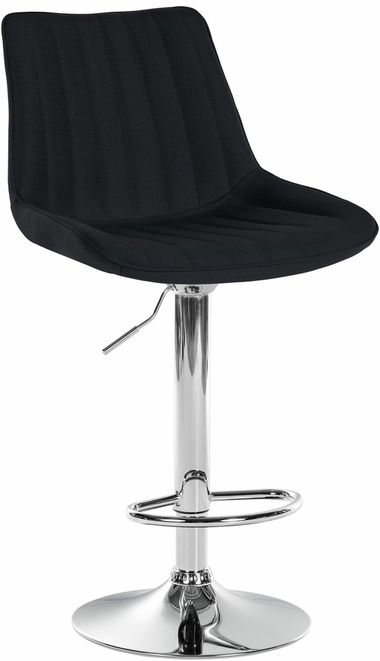 Tabouret de bar toni tissu chromé