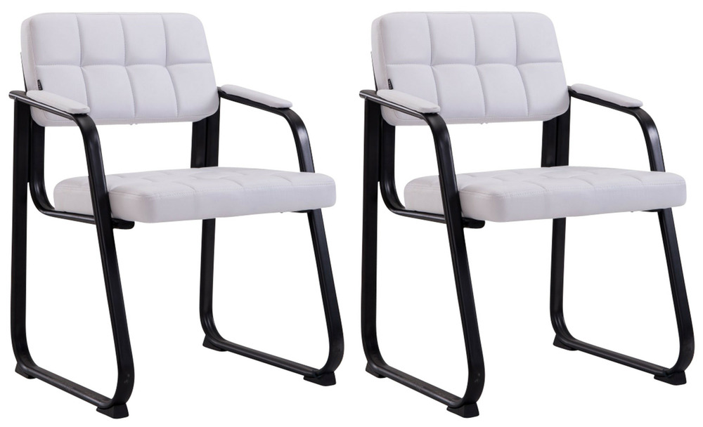 Lot de 2 chaises visiteur canada b simili cuir