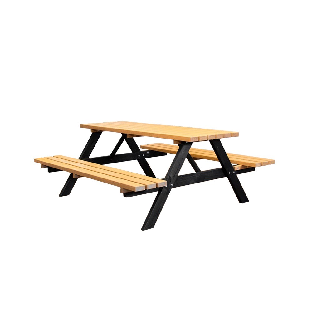 Table de pique-nique jack - banc de pique-nique - bois de pin - 180 cm